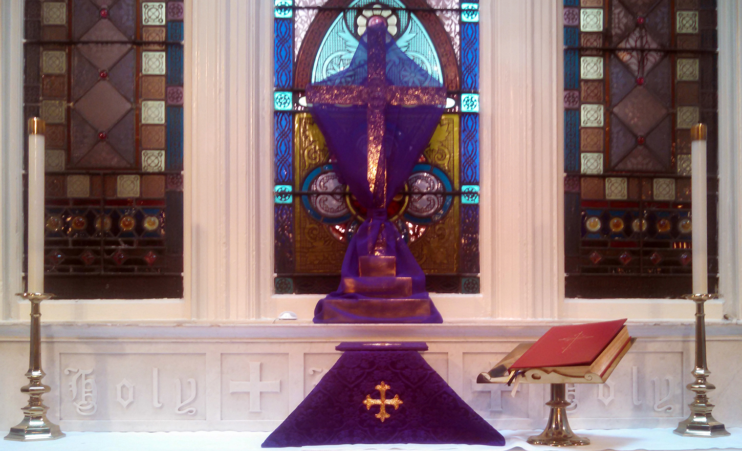 veiled altar cross